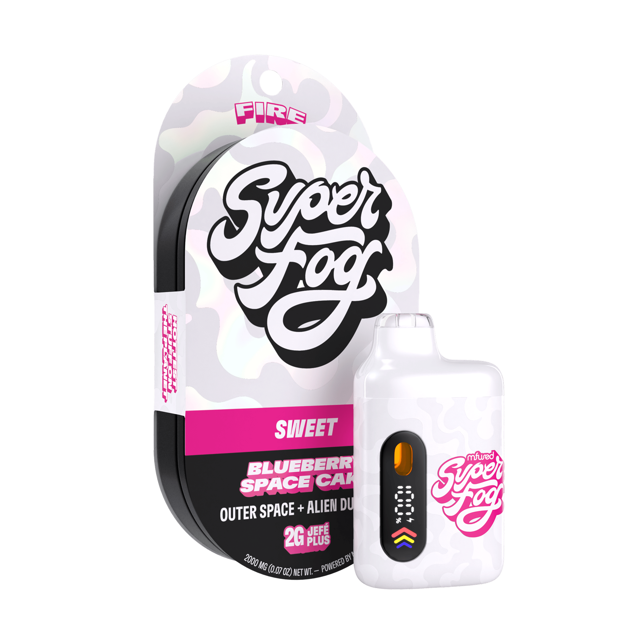 Mfused SuperFog Fire 2g Diamonds Disposable - Blueberry Space Cake