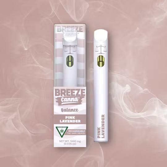 BREEZE Canna Pink Lavender - Balance 1g PLUS Vape Device  BREEZE Canna -  Nirvana Cannabis Dispensaries Cannabis in AZ, MI, MD & IL