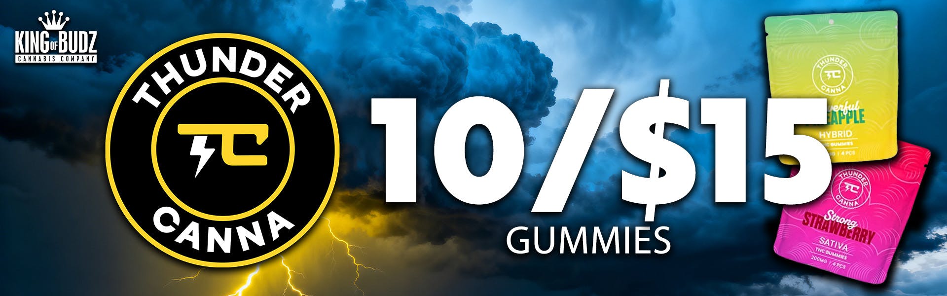 Thunder Canna Gummies 10/$15