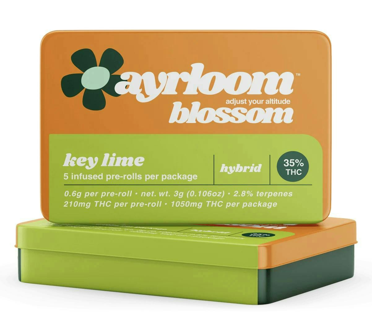 Ayrloom | Key Lime Infused Pre-Roll | 5 Pack | 3g-1