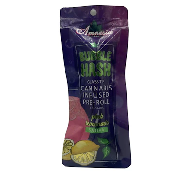 Amnesia - 1.3g Bubble Hash Infused Preroll - Pink Lemonade - PRE_ROLLS by Amnesia at King of Budz