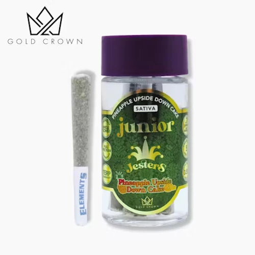 Junior Jesters - 5-Pack .7g Live Resin Infused Prerolls - Pineapple Upside Down Cake