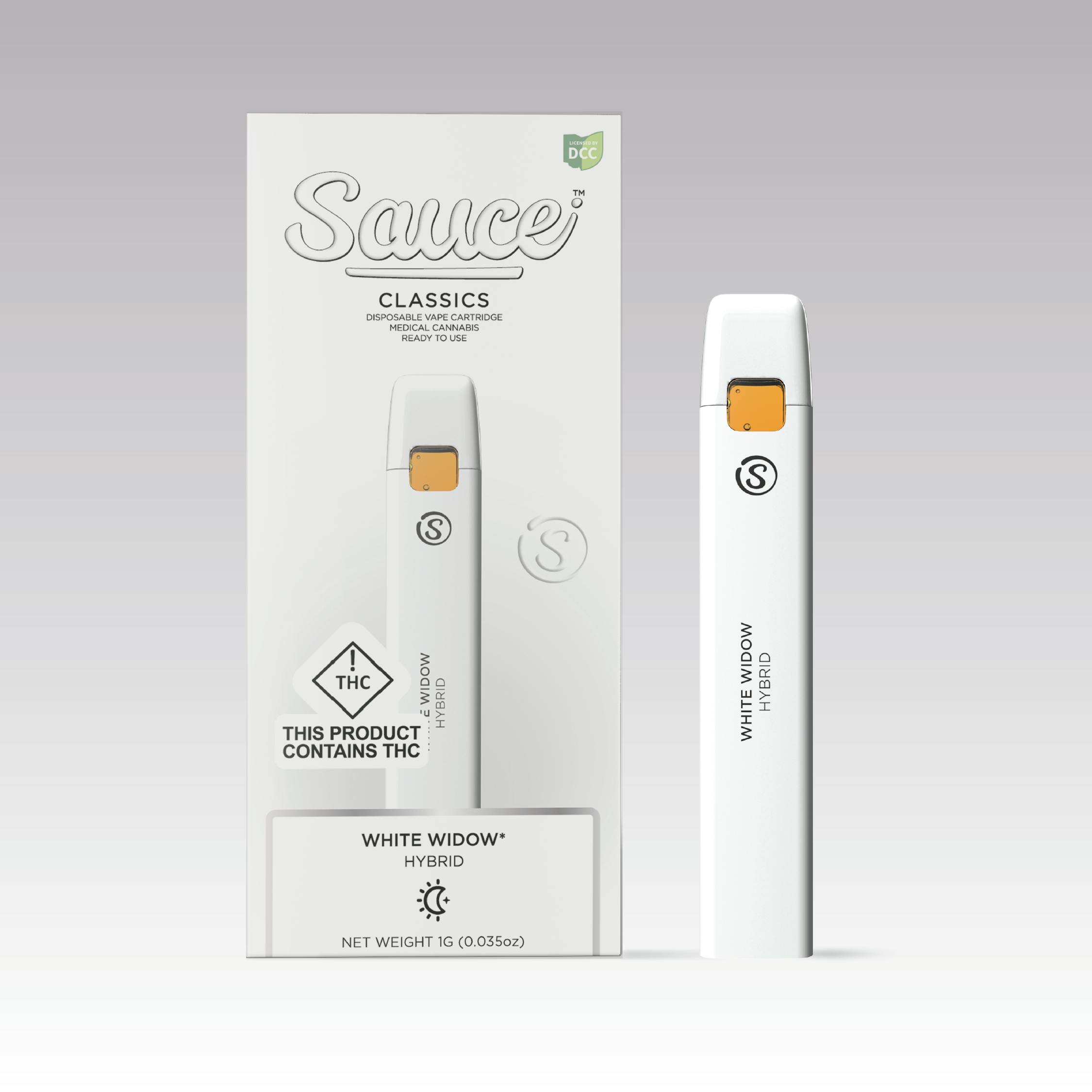 Sauce | White Widow | 1g Distillate + Botanical Terpenes Disposable Vape |  FRX Health (Elyria)
