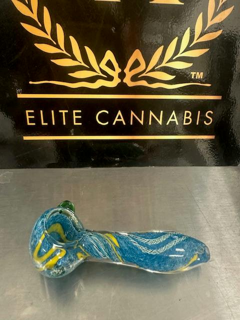 3.5 inch Frit Net Line Mix Color Handpipe