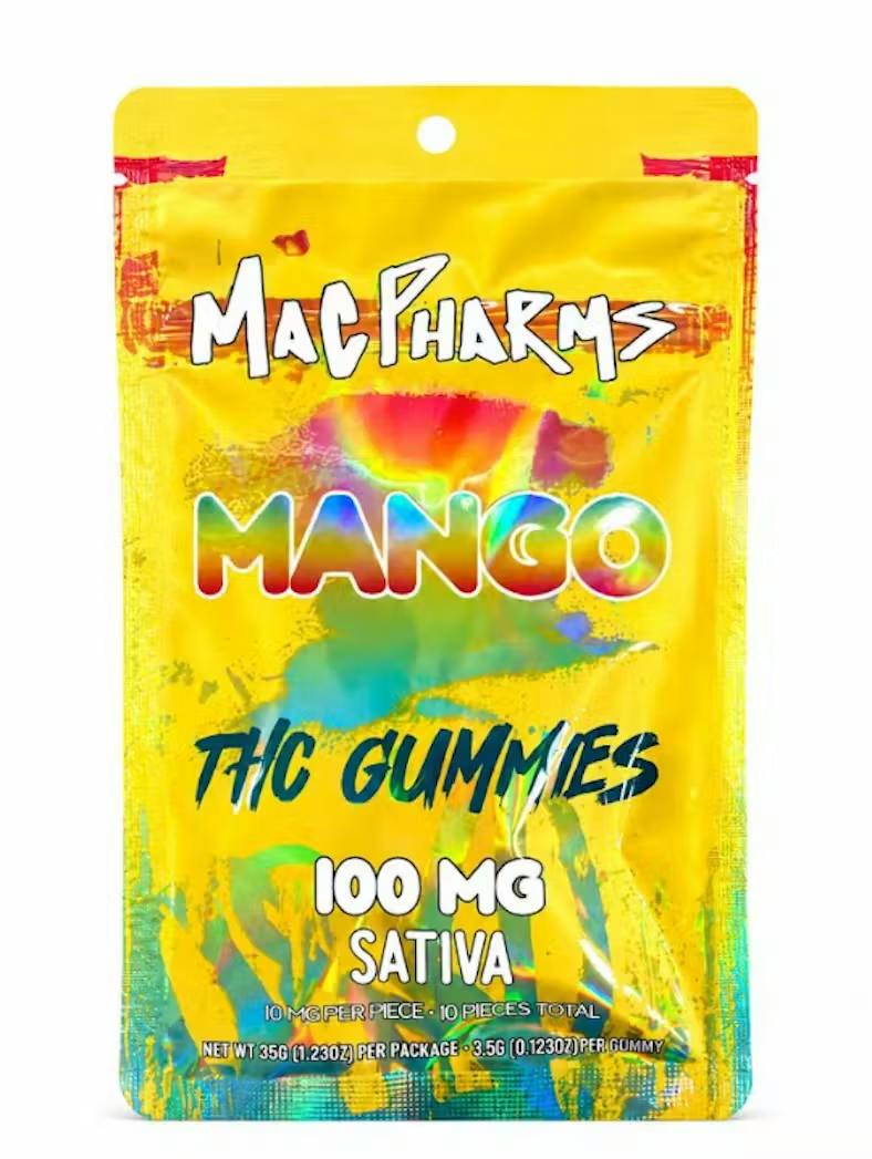 Mac Pharms Mango 10pk 100mg Gummies