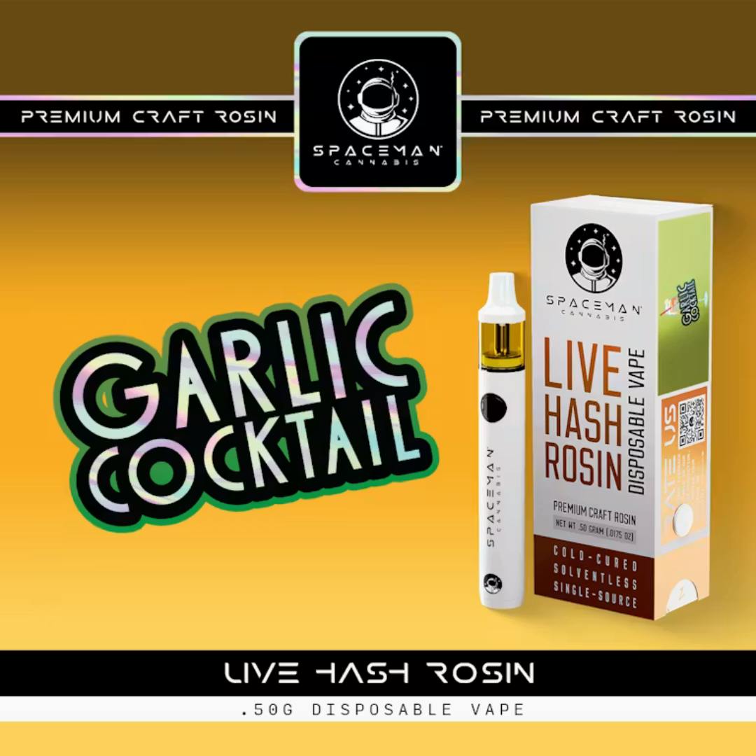 Spaceman - 0.5g Live Hash Rosin Disposable  - Garlic Cocktail