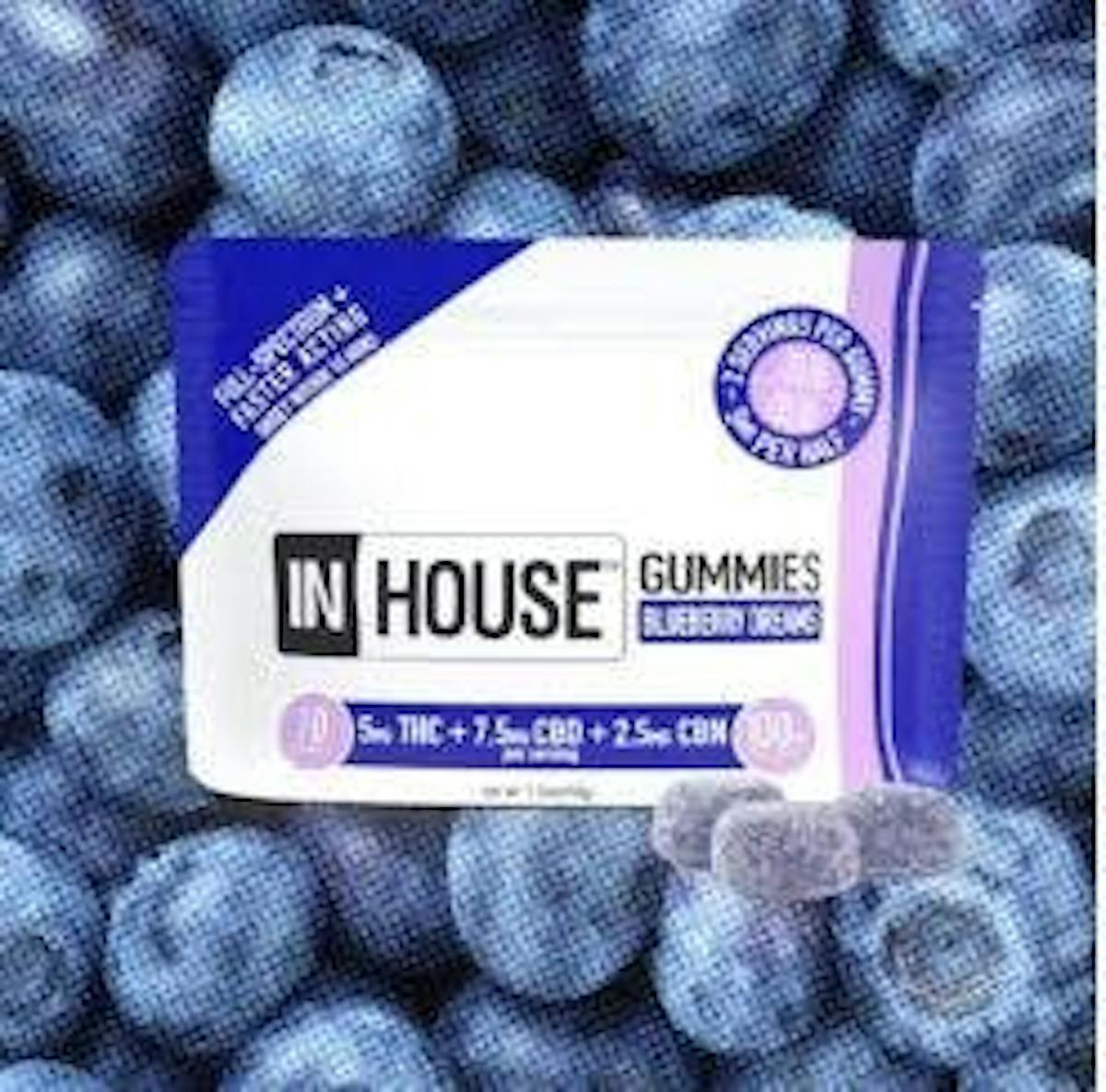 Photo of Blueberry Dreams THC:CBD:CBN Gummies 100mg InHouse