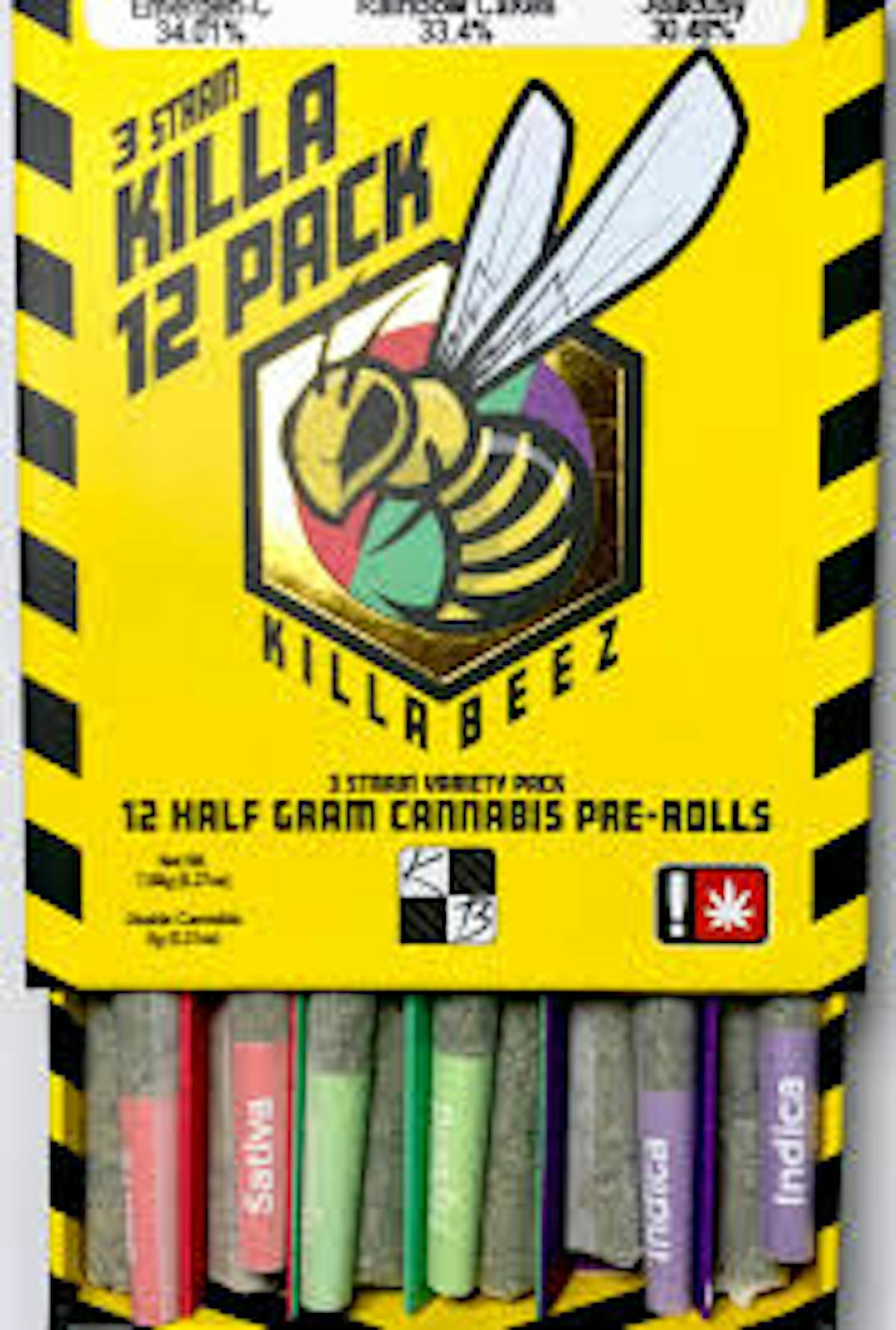 Photo of Killa Beez .5g BLUEBERRY CHEESECAKE/LONDON POUND CAKE/BEACH WEDDING Killa Pre Roll 12pk