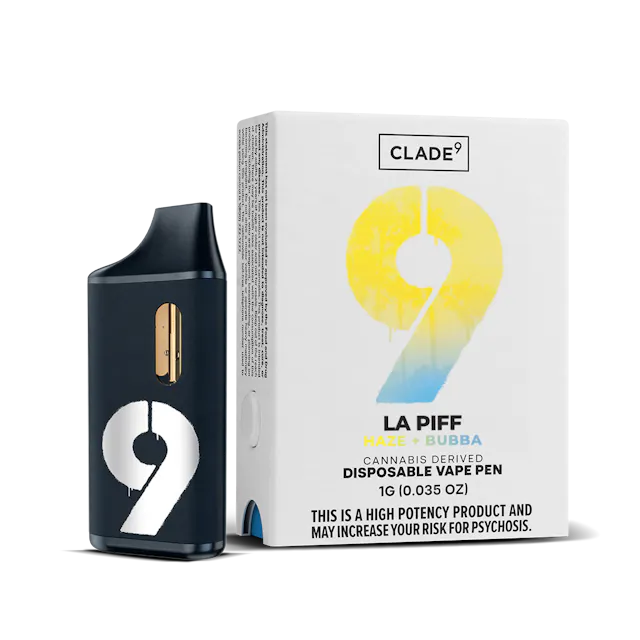 Clade9 Disposable Vape LA Piff 1g (sativa, disposables)