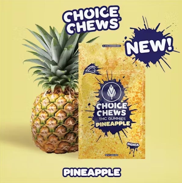 Pineapple | 100mg | Gummies | Choice Chews (Indica)