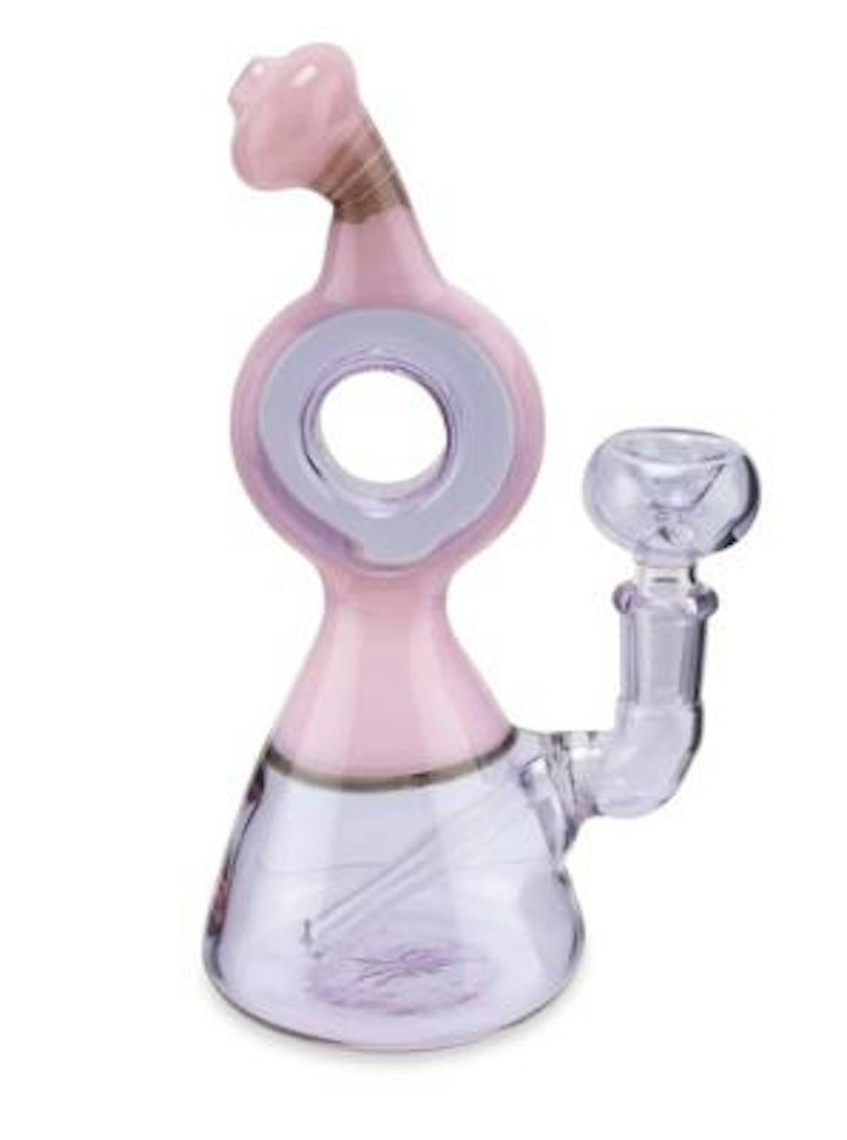 Image of Custom Glass 6” | Slyme and Purple Donut Rig Water Pipe
