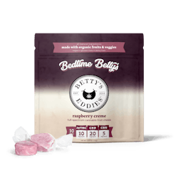 Raspberry Creme Bedtime Betty’s [10pk] (100mg THC/200mg CBD/50mg CBN) Fruit Chews