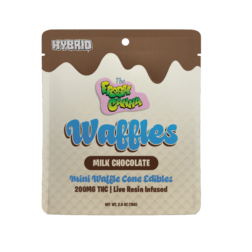 Fresh Canna | 200mg THC Live Resin Mini Waffle Cones | Milk Chocolate
