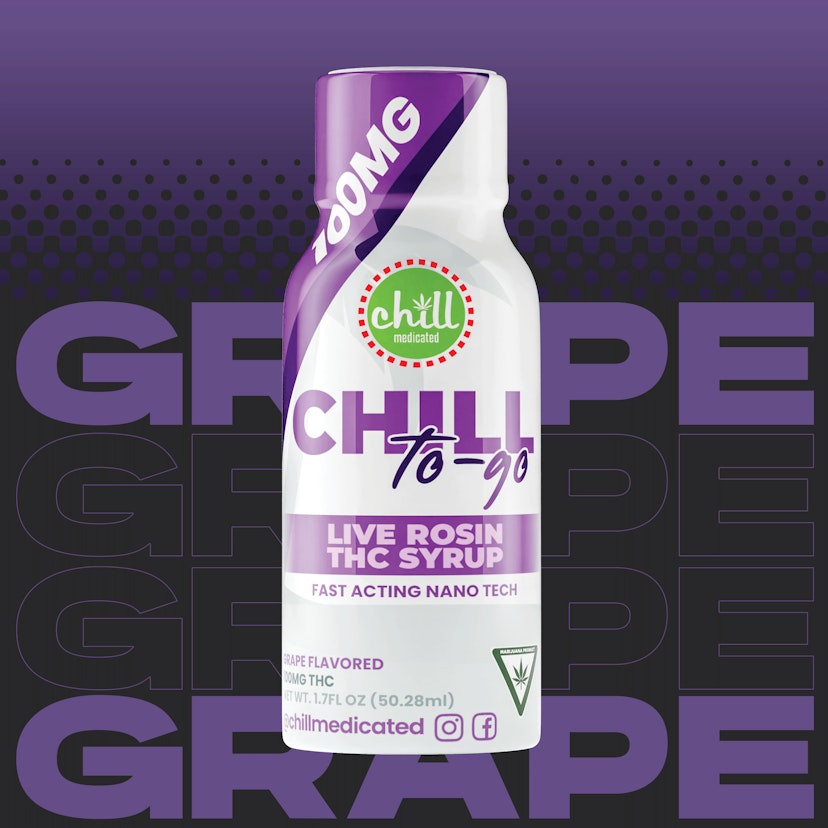 Chill Medicated | 100mg Live Rosin THC Syrup | Grape