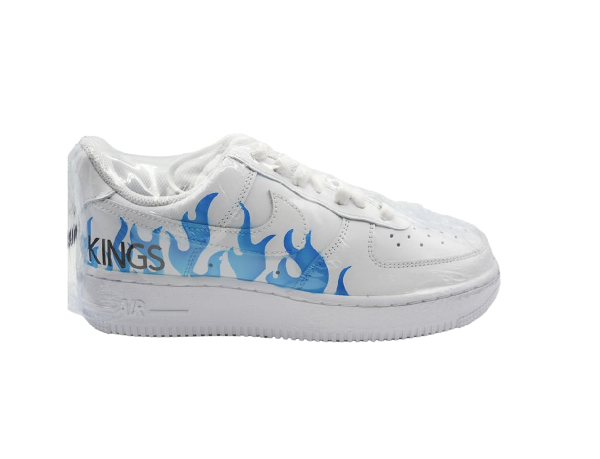 KHOF | Sneakers | Kings Black - Blue Degrade Flame Side
