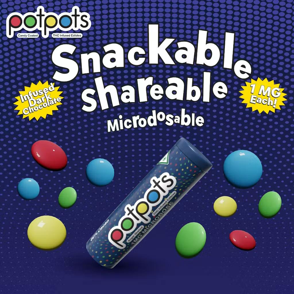 Potpots - Edibles - (10mg) - **DARK CHOCOLATE**