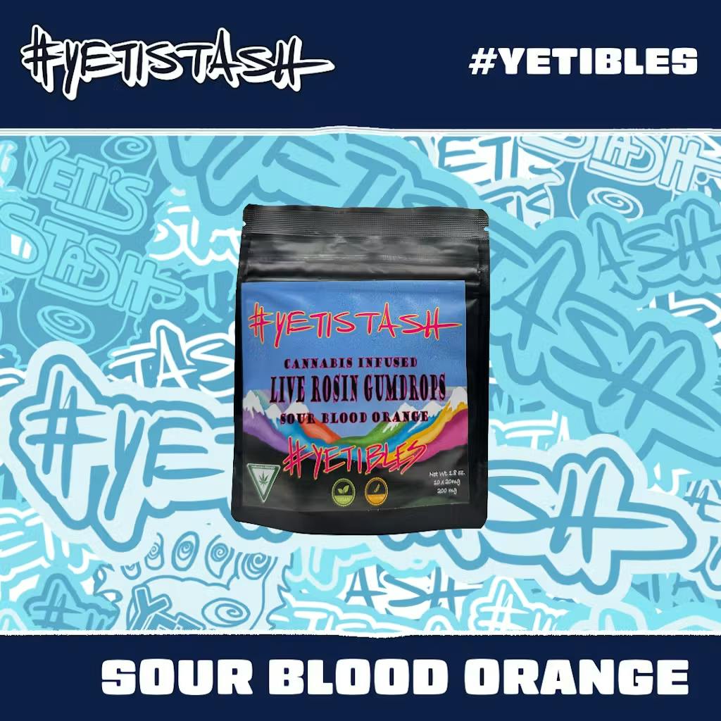 Yeti Stash  - 200mg Rosin Gummies - Sour Blood Orange