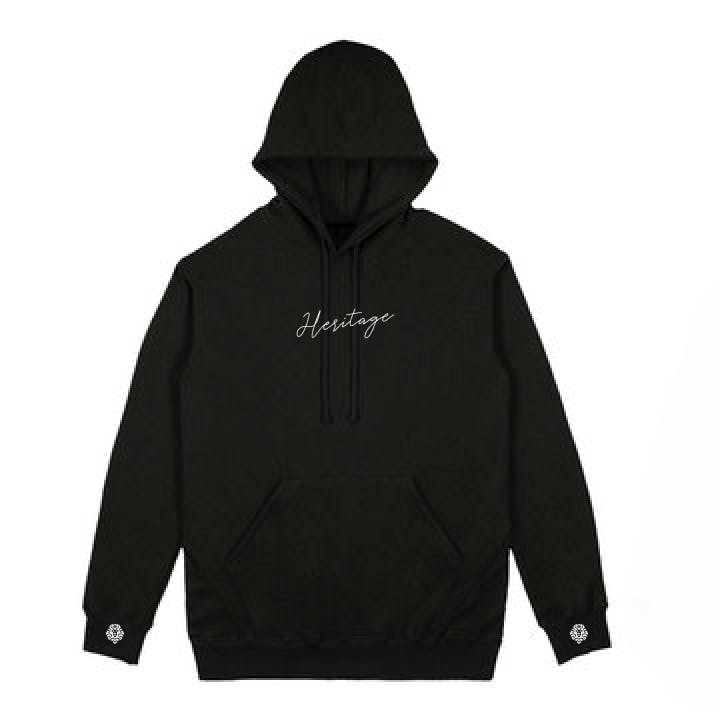 Photo of Super Heavyweight Pullover Hooded Sweatshirt (Big Circle) – Black – L – The Heritage Club