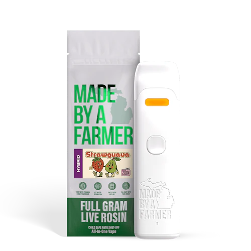Made By A Farmer - 1g Live Rosin Disposable - Strawguava
