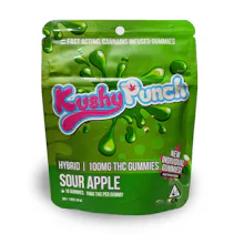 Kushy Punch - 100mg Gummies - Sour Apple - EDIBLES by Kushy Punch at King of Budz