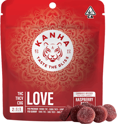 Product 10mg Nano Love Raspberry Rose Hybrid Gummies 10pk