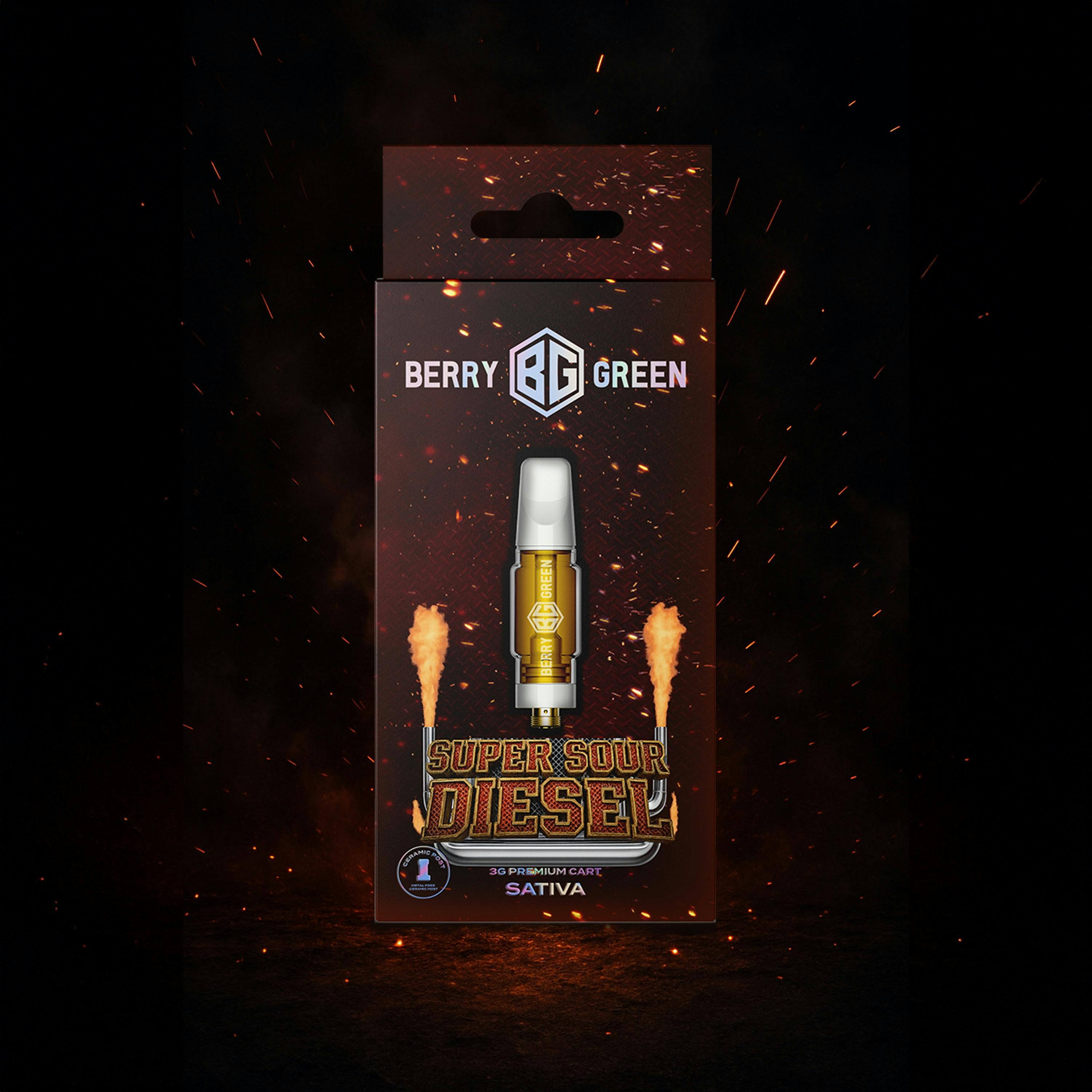 Buy Berry Green - 3g Cart - Super Sour Diesel Cartridges Cannabis