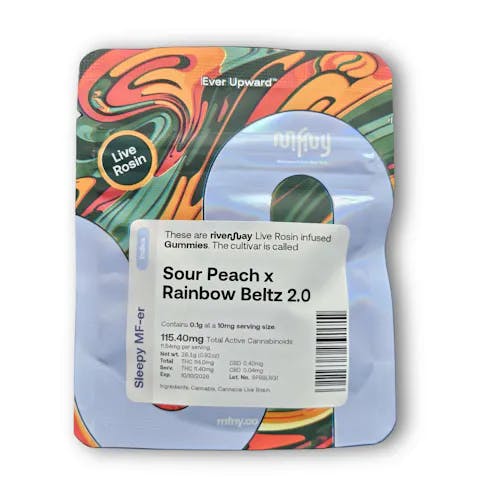 Product MFNY - Sour Peach x Rainbow Beltz - 100mg - Hash Rosin Gummies