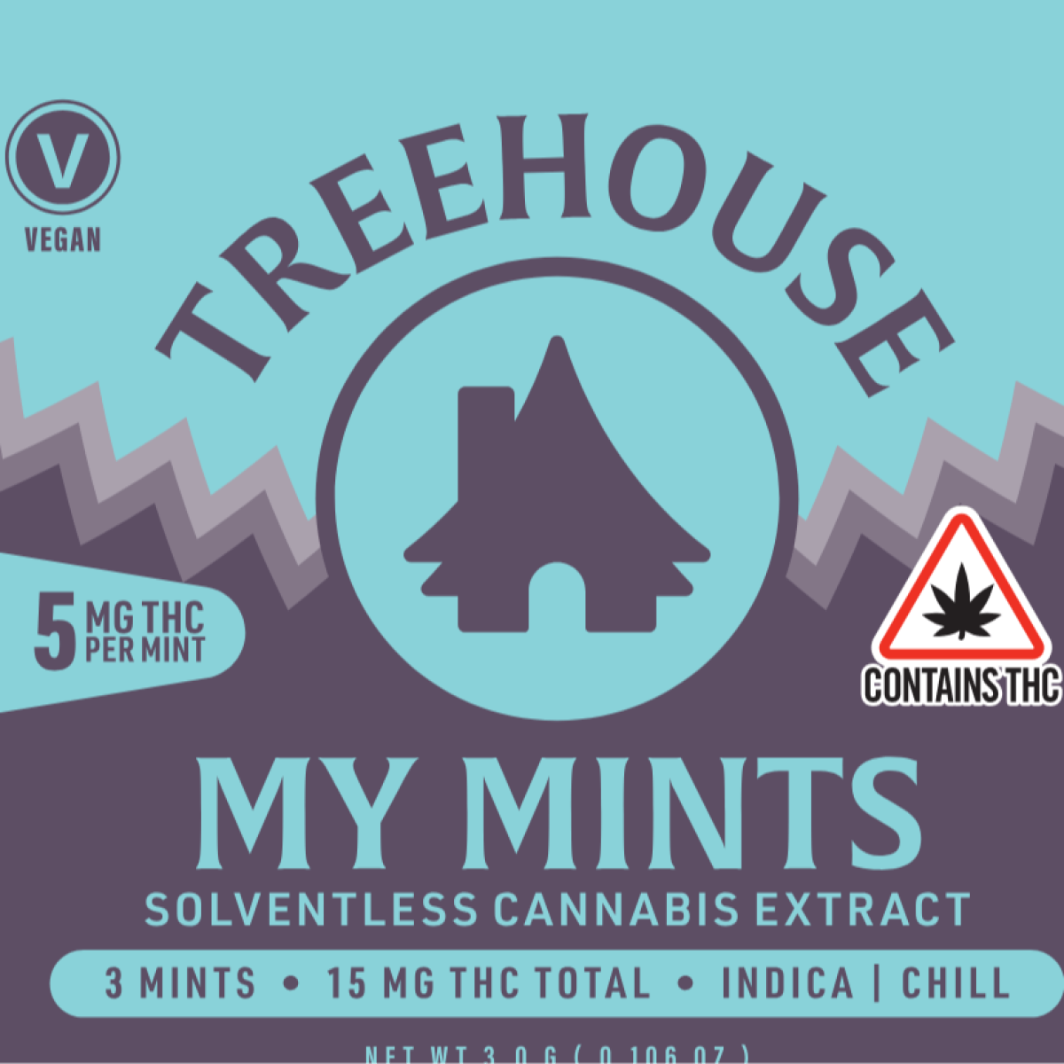 Image of Indica Peppermint Mints | 5mg | 3pk
