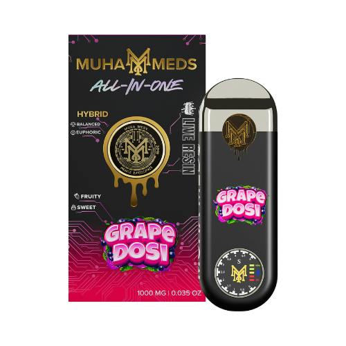 Muha Meds 1g Live Resin Disposable Grape Dosi