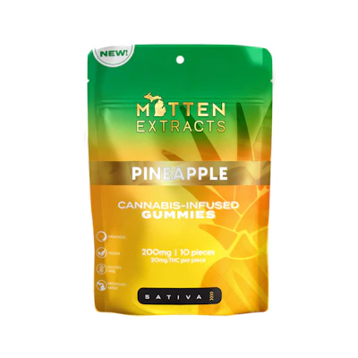 Mitten Extracts - 200mg Gummies - Pineapple
