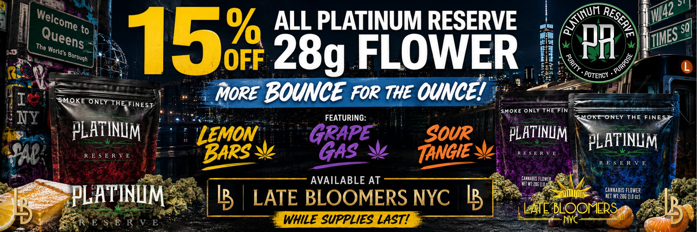 LB NYC X PLATINUM RESERVE OUNCE 28G PROMO