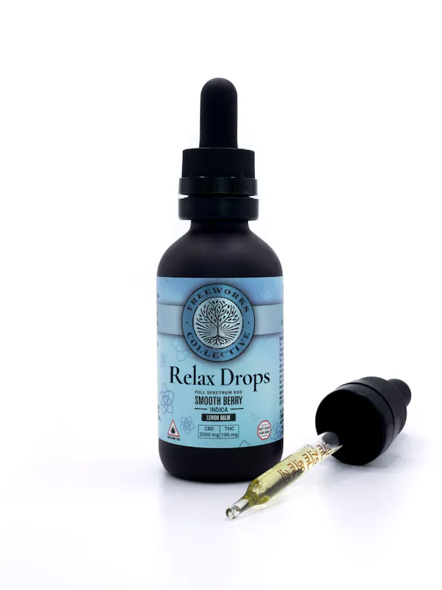 Treeworks Relax Drops Smooth Berry 20 CBD : 1 THC 25ml/100mg (indica, flavored, 2.8g)