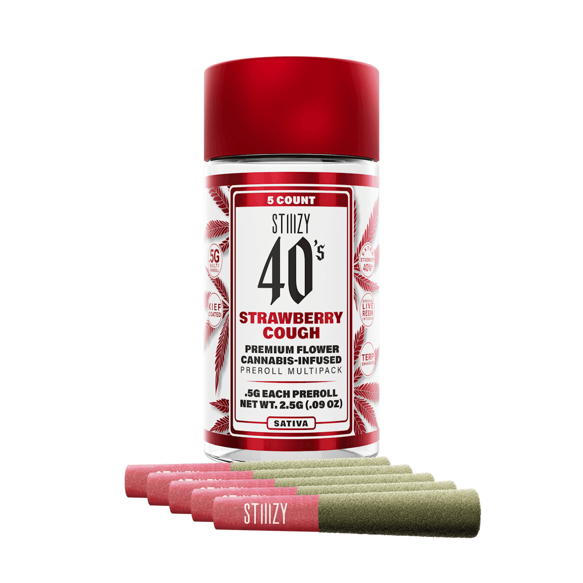 Photo of Strawberry Cough | 40’s Infused Preroll | 5pk