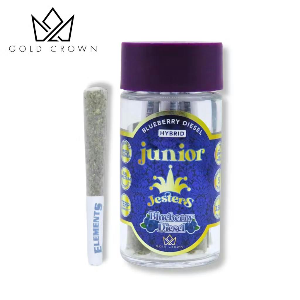 Junior Jesters - 5-Pack .7g Live Resin Infused Prerolls - Blueberry Diesel