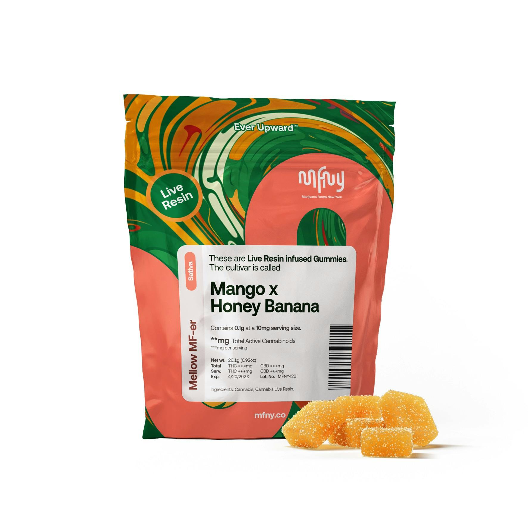 MFNY - 35mg Live Resin Gummies - Mango x Honey Banana