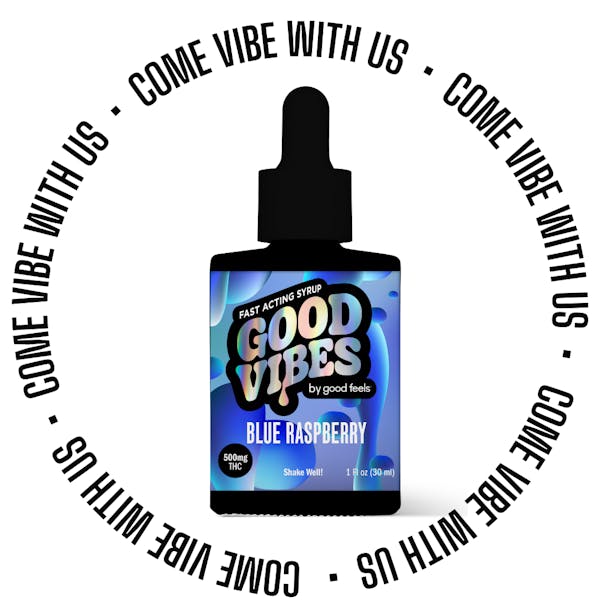 Blue Raspberry (H) - 500mg Fast-Acting Cannabis Syrup - Good Vibes