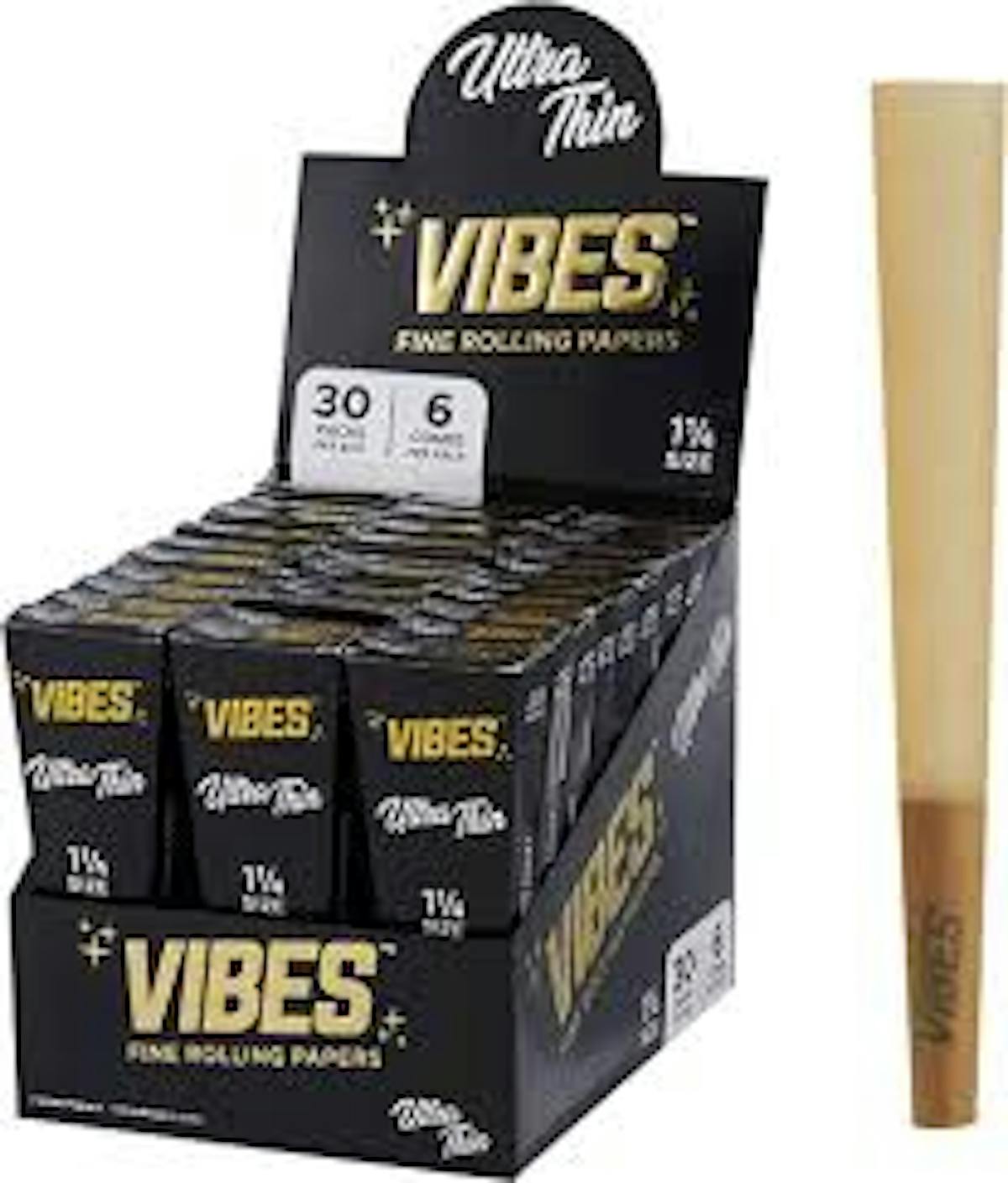 Photo of VIBES | 6pk Cones Ultra Thin | 1 1/4