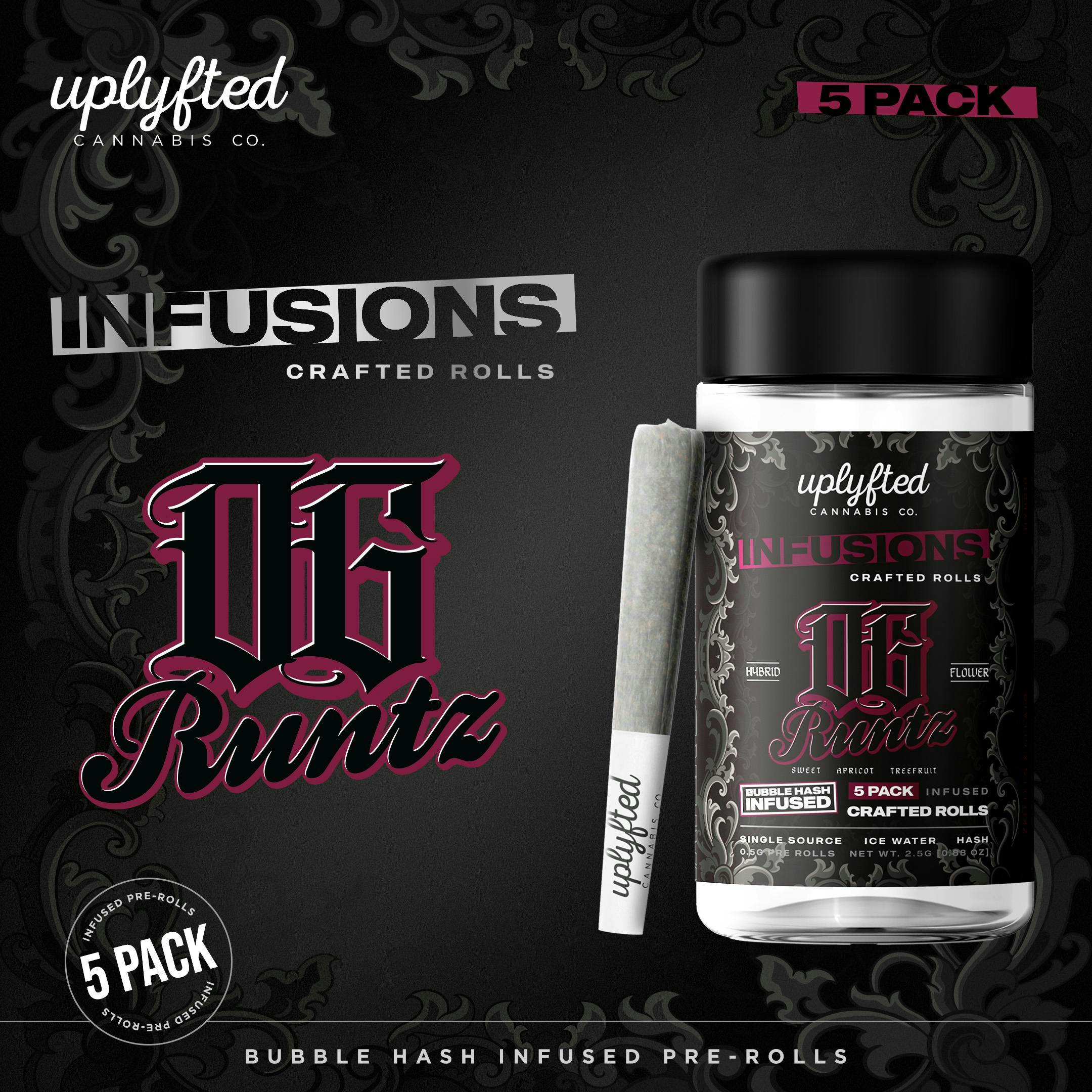 UPLYFTED | OG RUNTZ | INFUSED PRE-ROLLS | 5 x 0.5G HYBRID