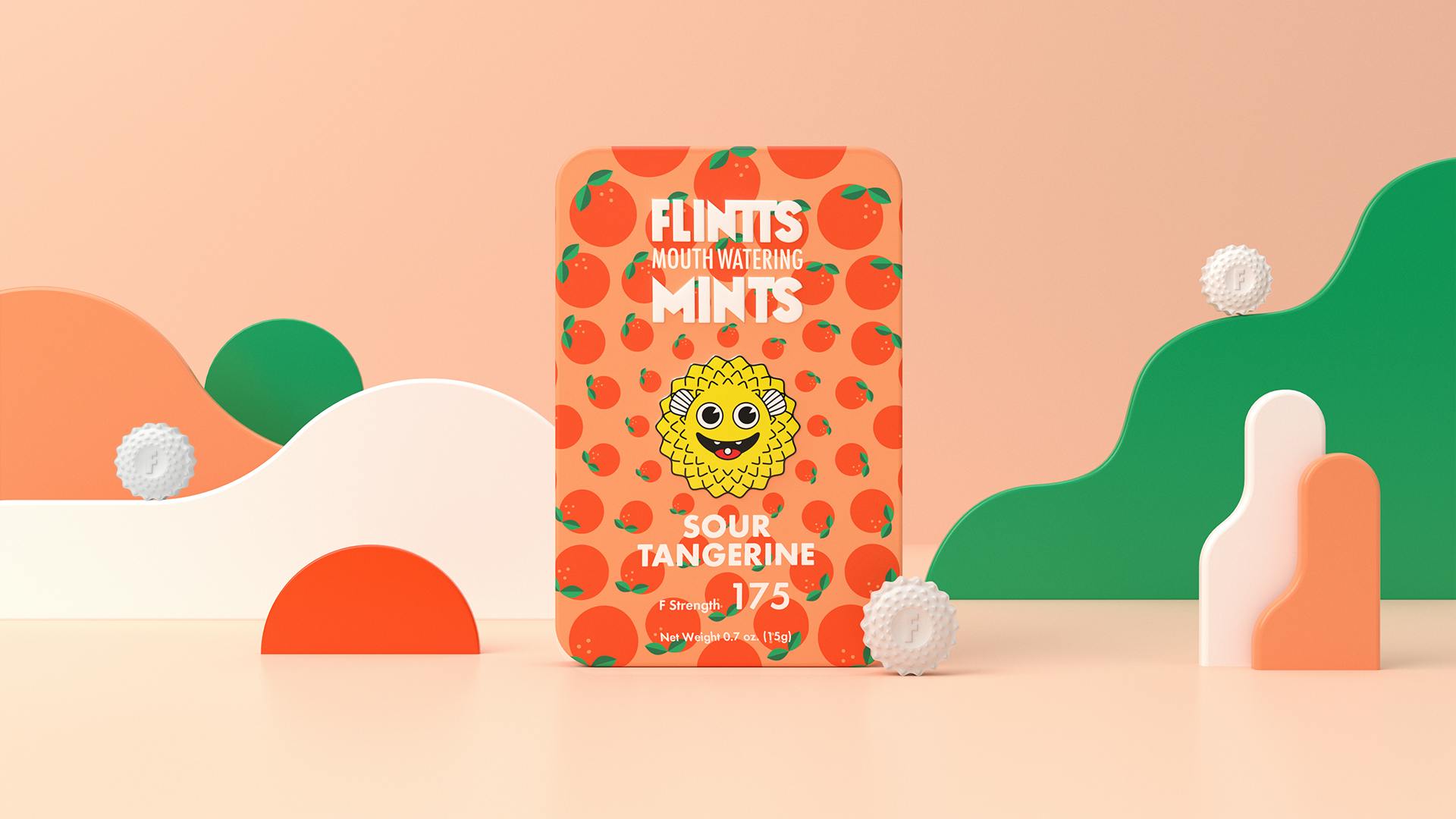 Flintts Mouth Watering Mints | Sour Tangerine
