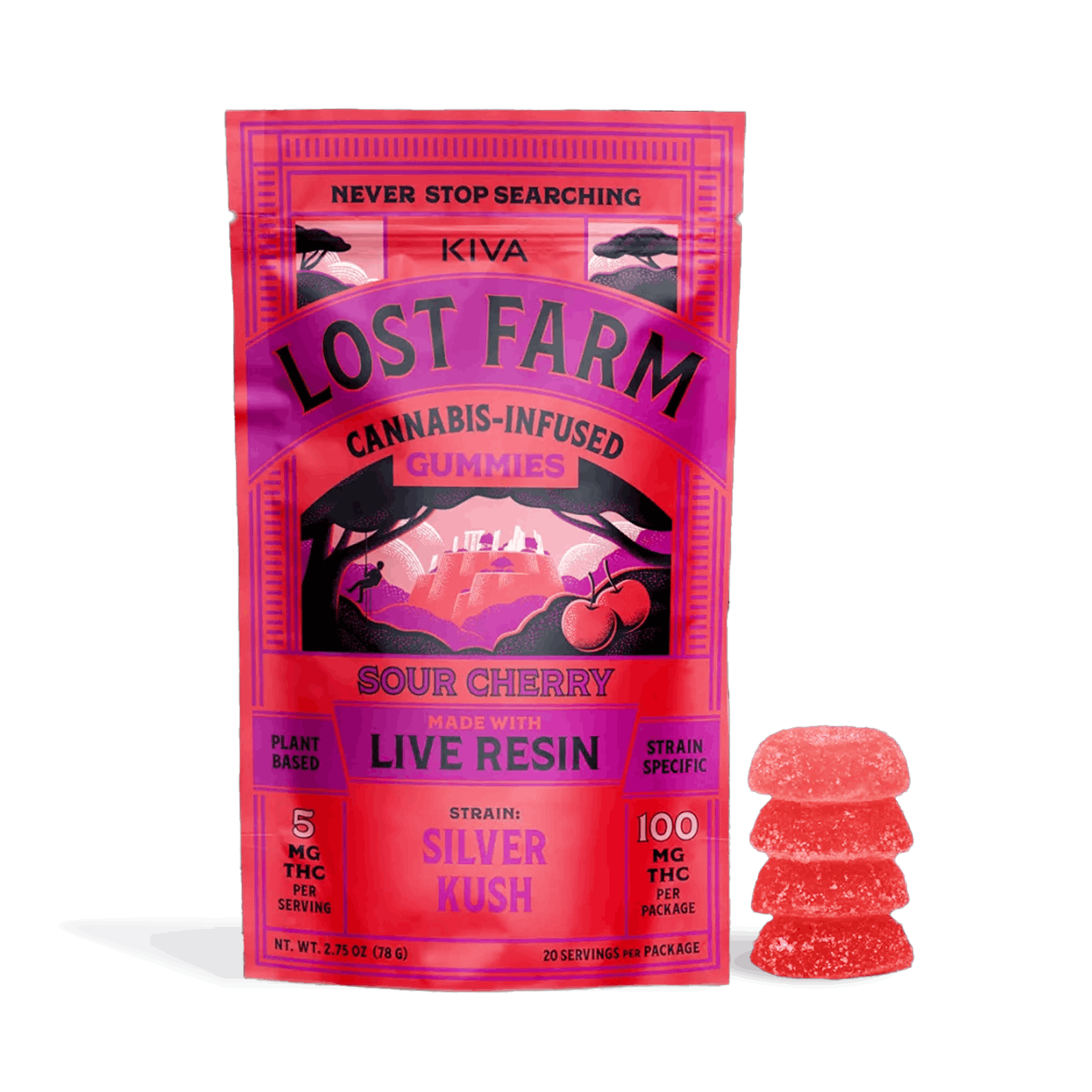 Lost Farm Sour Cherry Gummies | Silver Kush