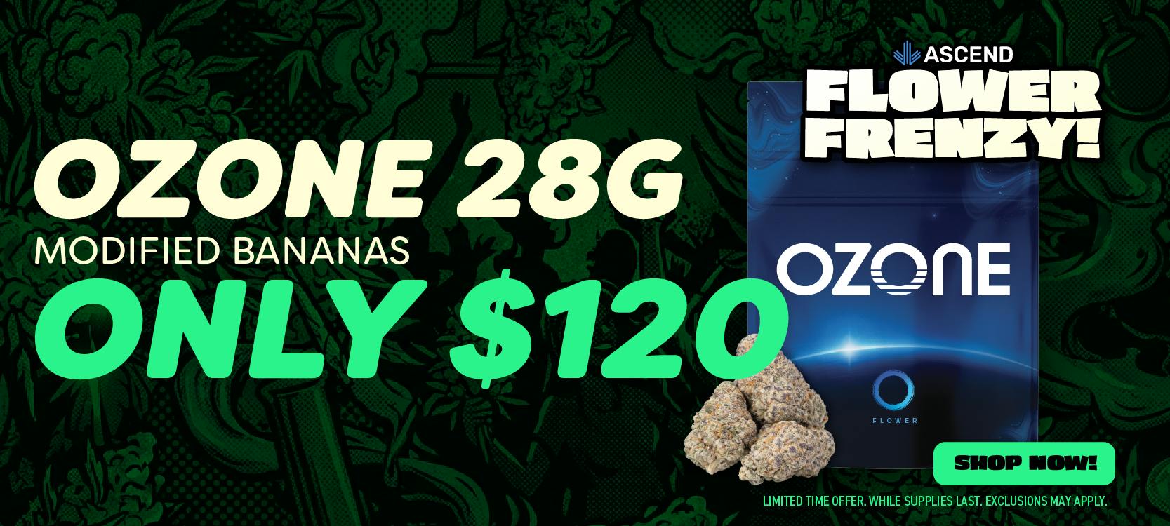 Flower Frenzy: select 28g strains for $120