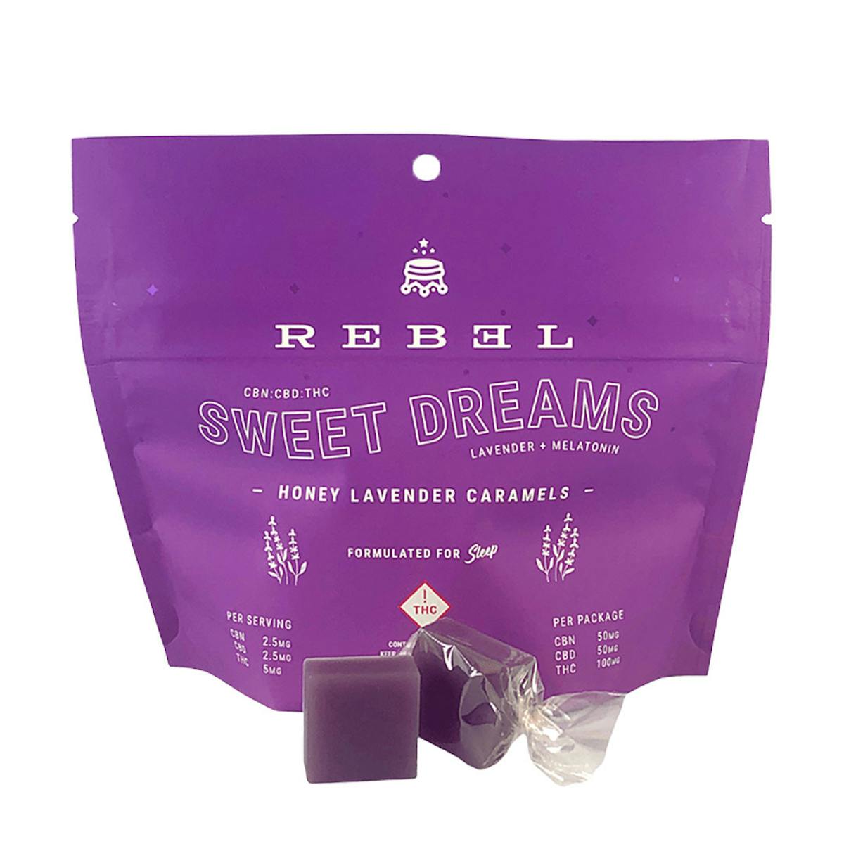 Photo of Rebel Edibles | Caramels | Sweet Dreams Honey Lavender