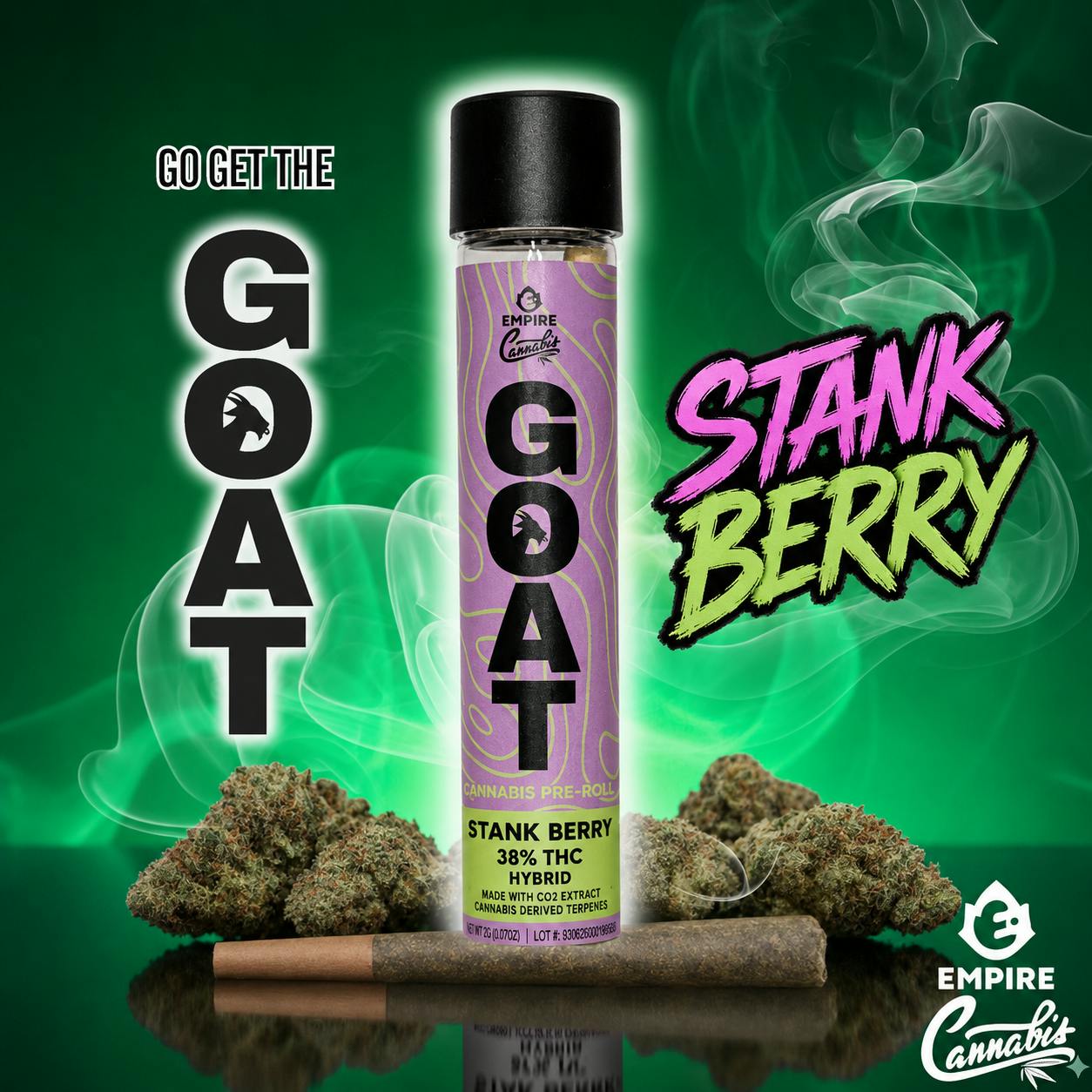 GOAT - 2g Infused Preroll - Stank Berry