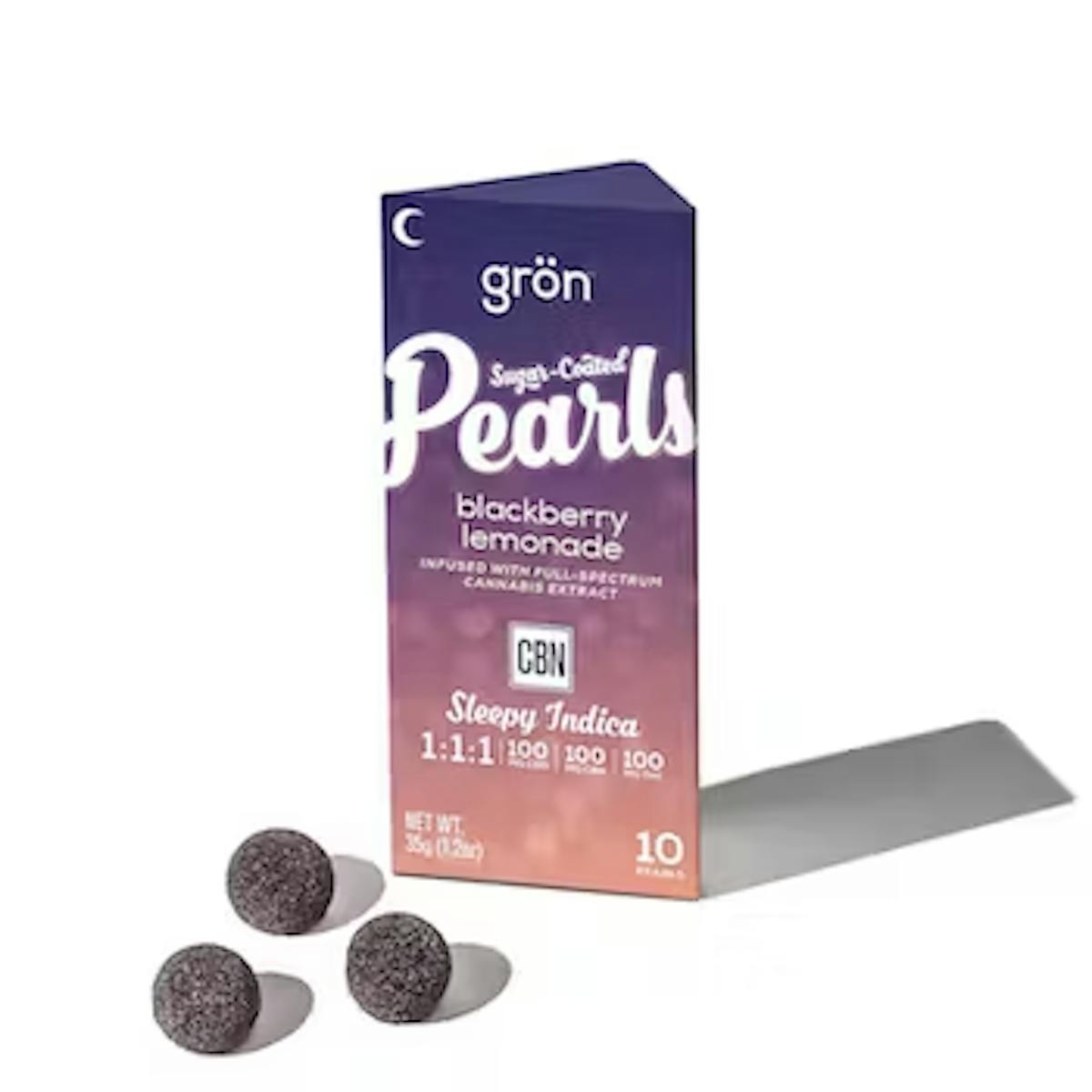 Photo of Gron 100mg 1:1:1 THC:CBD:CBN BLACKBERRY LEMONADE Sleepy Indica Pearls 10pk