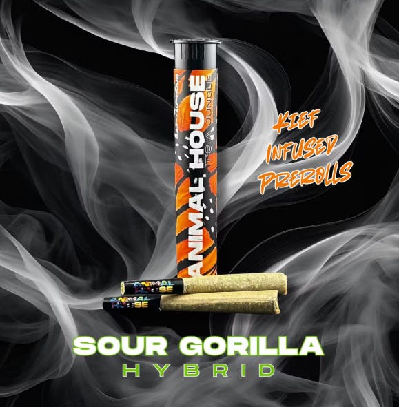 AH Sour Gorilla Kief Infused Pre Rolls 2 Pack