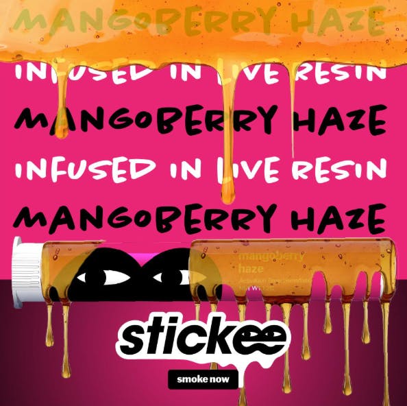 Product: Mangoberry Haze | 1.2g | Live Resin Infused | Stickee