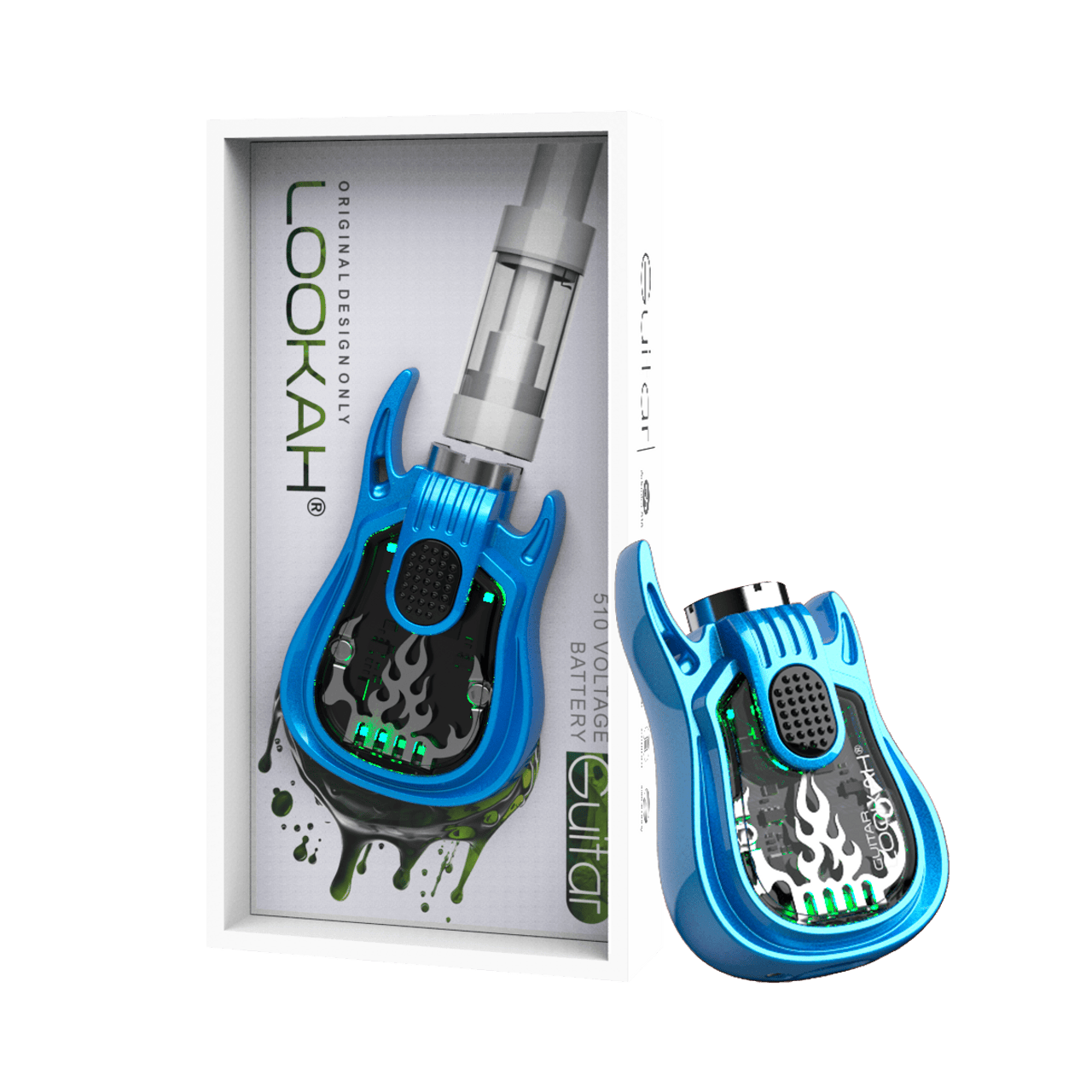 guitar shaped vape battery Lookah - Guitar 510 Thread Vape Battery - Blue