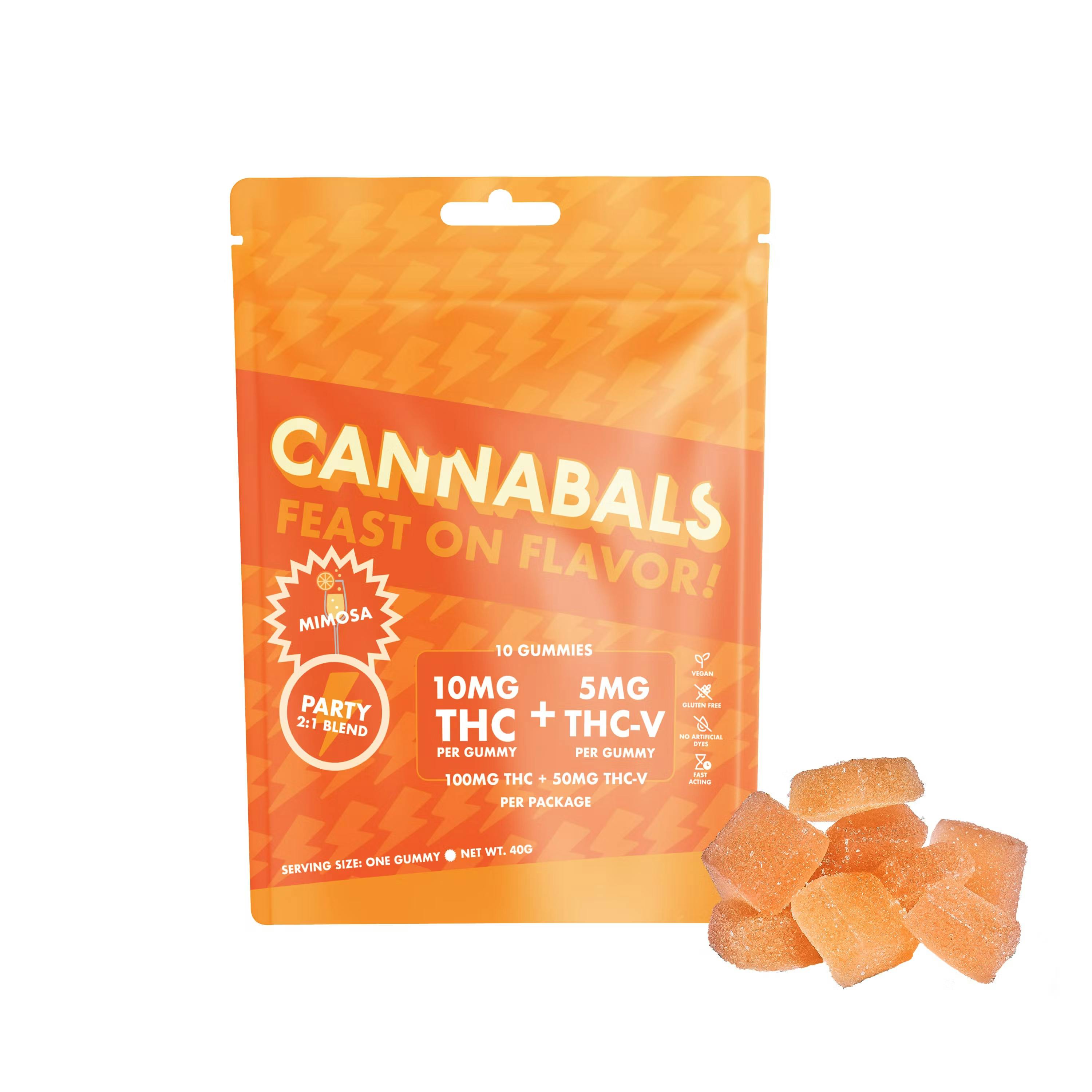 Cannabals | Mimosa | Party THC:THCv | 100mg | 10ct