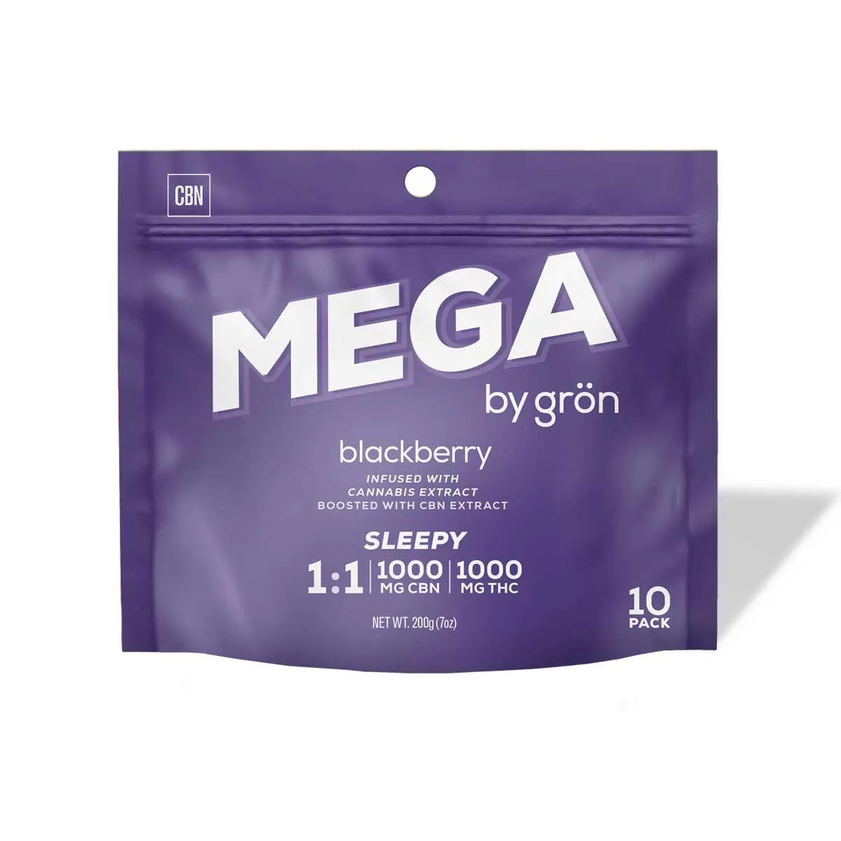 1000mg Mega Pearls | Blackberry 1:1 THC+CBN (Indica) | Nature Med