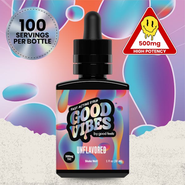 Unflavored (H)- 500mg Fast-Acting Cannabis Syrup - Good Vibes
